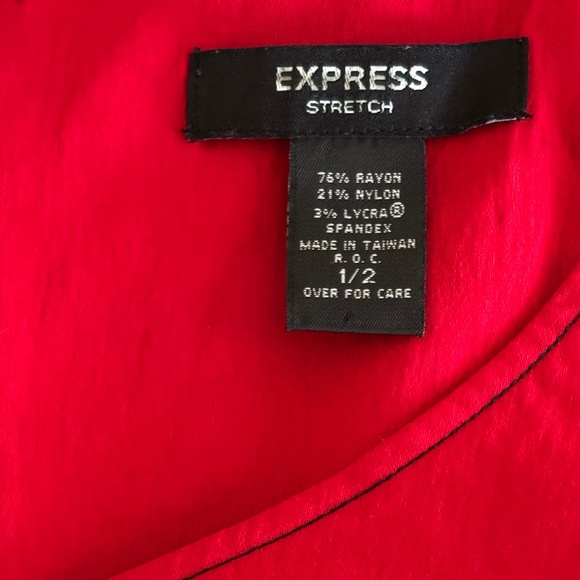Express Stretch Sheath Dress - Red Size 1/2 - Picture 8 of 8